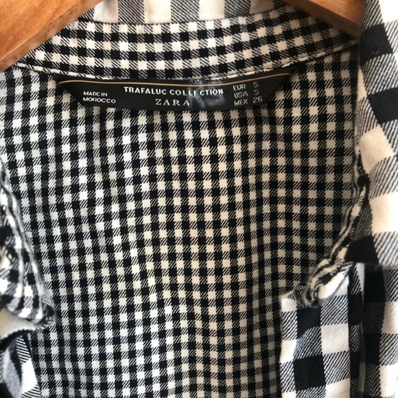Zara plaid button down top - Picture 3 of 5